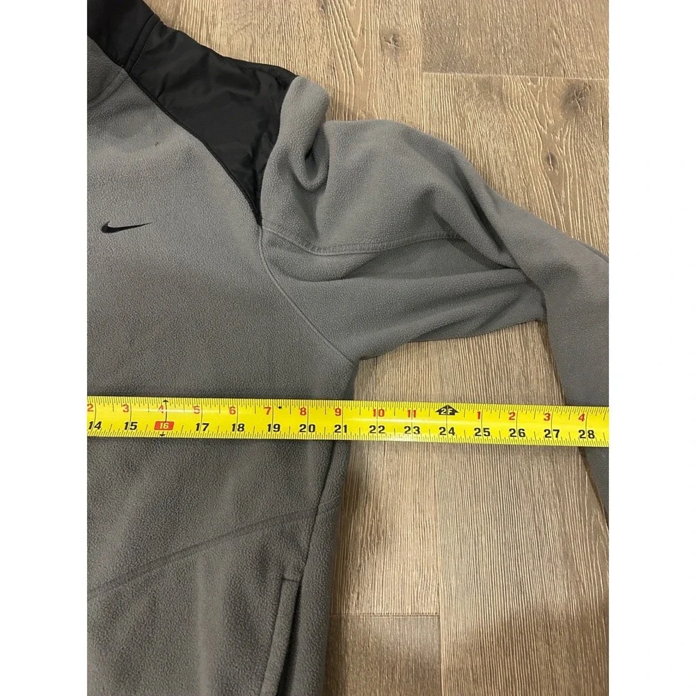 Nike Mens NikeFIT‎ Therma Full Zip Fleece Jacket Grey Black Sportswear Size M